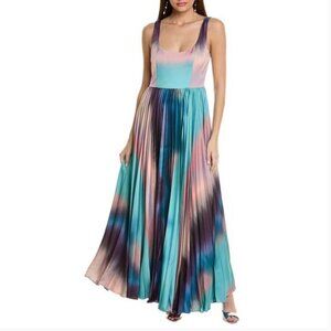 NWT! HUTCH Viola Pleated Ombre Maxi Dress Size 2